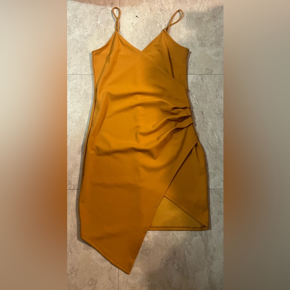 Mind Code Mustard Mini Dress - image 5